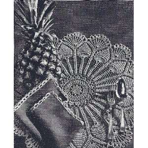 Vintage Crochet Pattern to make   Pineapple Wheel Doily Place Mat. NOT 