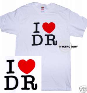 Love DR T Shirt I Heart Dominican Republic Medium M  