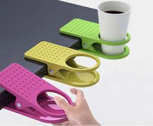 Office Table Desk Drink Coffee Cup Holder Clip Drinklip  