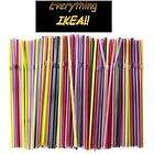 IKEA Soda Drinking Straws 200 Pack Assorted Colors NEW NEW