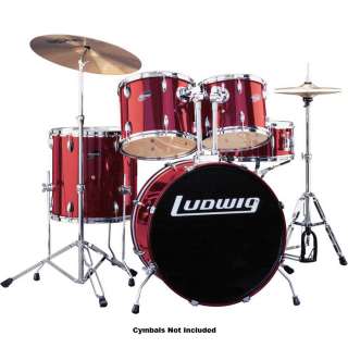Ludwig LC1254 ACCENT CS 5 Piece Drum Set (Red Wine)  