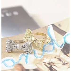   Fashion Exquisite Lovely Bowknot Cute Rings in Gold 