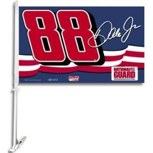  Dale Earnhardt Jr NASCAR Car Flag W/Wall Bracket Set Of 2 