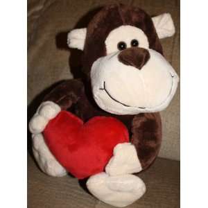  14 Dan Dee Monkey Heart Soft Plush Stuffed Animal Toys & Games