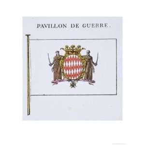  Pavillon de Guerre, Detail from Flags from Monaco Art 