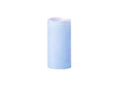Flameless Wax Candles Large Melt Edge Pillar Blue  
