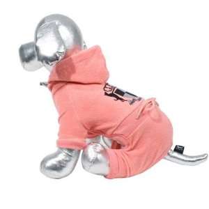 Designer Dog Apparel   Terrycloth Jumpsuit for Dogs   Salmon   Size 12 