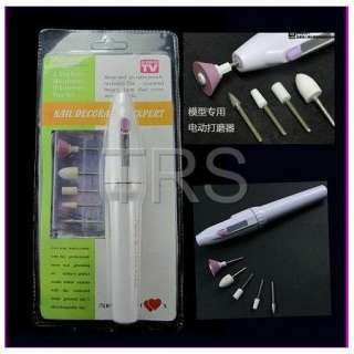   Care Tips Electric Manicure Drill Buffing File Tool w/ 5 Heads #0033