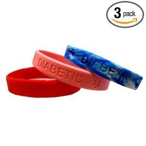  pack Diabetic Medical Alert Silicone Bands