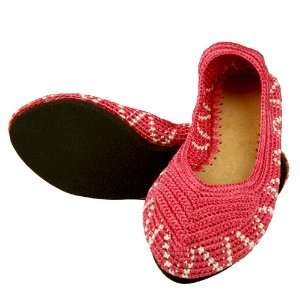  Annabellas Handmade Pink Crochet V Shape Shoes 