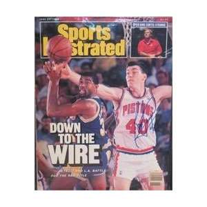 Bill Laimbeer autographed Sports Illustrated Magazine (Detroit Pistons 