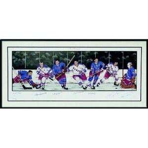 New York Rangers Hall Of Famers Lithograph (Rod Gilbert, Harry Howell 