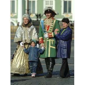  Tourists Pose with Catherine the Great and Czar Alexander 