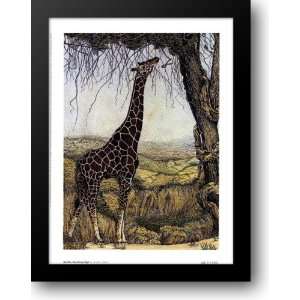  Charles L. Berry   Giraffe, Reaching High 10x12 Framed Art 
