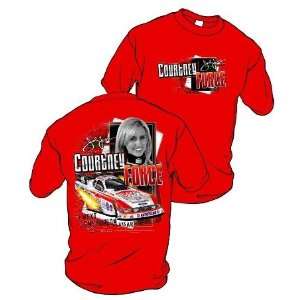 Courtney Force Next Generation Red Tee, Large