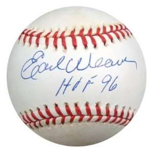Earl Weaver Autographed/Hand Signed AL Baseball HOF 96 PSA/DNA #M55778