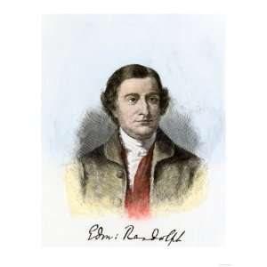  Edmund Randolph, with His Autograph Premium Poster Print 