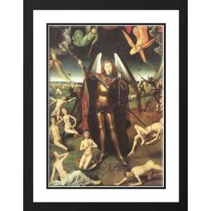 Memling, Hans 19x24 Framed and Double Matted Last Judgment Triptych 