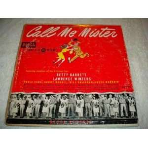  Call Me Mister [10 Inch 33 1/3 RPM] Harold Rome Books