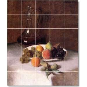 Henri Fantin Latour Fruit Vegetables Floor Tile Mural 13  40x48 using 