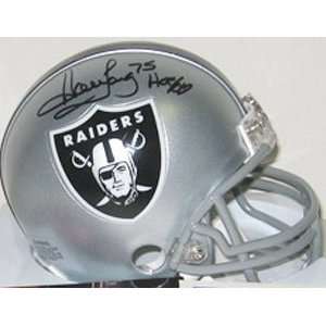 Howie Long Signed Oakland Raiders Riddell Replica Mini Helmet