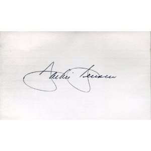 Jackie Jensen Autographed 3x5 Card   MLB Cut Signatures