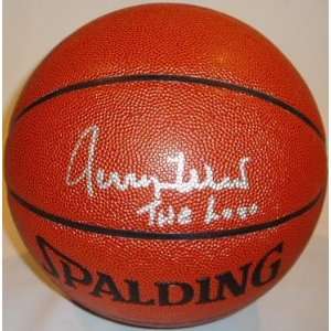 Jerry West Autographed Ball   with The Logo Inscription