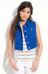 New Markdown Jolt Cropped Cutoff Denim Vest (Juniors) Was $48.00 Now 