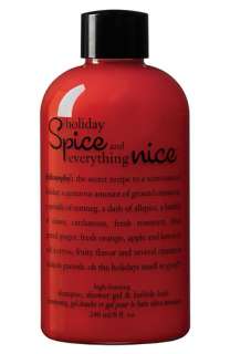 philosophy holiday spice & everything nice high foaming shampoo 