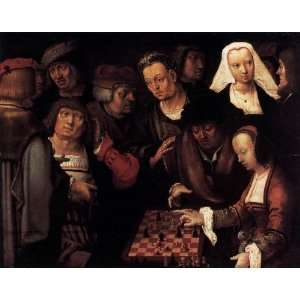 FRAMED oil paintings   Lucas van Leyden   24 x 18 inches   The Game of 