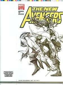 New Avengers 31 COVER PROOF Yu Sketch Variant ELEKTRA  