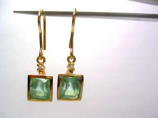61ctw Natural Colombian Emerald Dangle Earrings 18K Gold  