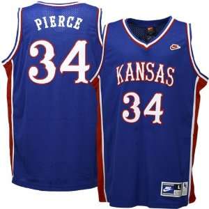 Nike Kansas Jayhawks #34 Paul Pierce Royal Twilled Throwback Jersey 