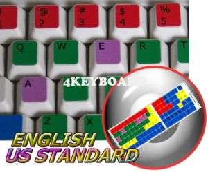 LEARNING ENGLISH US COLORED PC KEYBOARD STICKER  