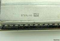 Vintage PILL BOX   Monogram Sterling Silver Engraved Trinket Box 