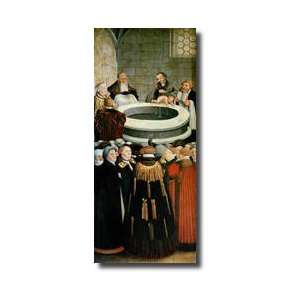  Triptych Left Panel Philipp Melanchthon Performs A Baptism 