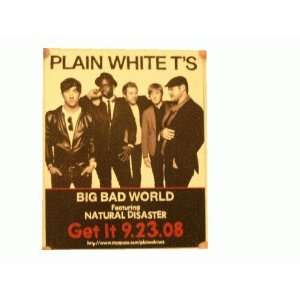  Plain White Ts Tees Window Slick Poster Big Bad World 