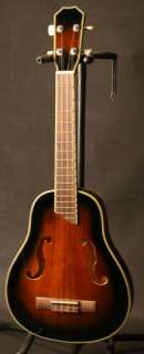 Gitano Baritone Ukulele f hole Sapelle top, side and back Sunburst 