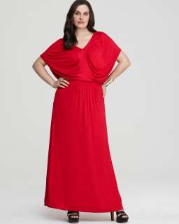 Melissa Masse Plus Size Draped Maxi Dress  
