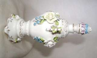 Floral Decorated Perfume / Scent Bottle 6 1/2 GERMANY  