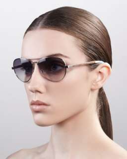 Classic 301 Aviator Sunglasses, Silver/Gray