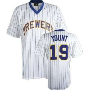 Robin Yount Majestic Throwback Replica Milwaukee Brewers Jersey