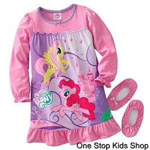MY LITTLE PONY 2T 3T 4T Pajamas NIGHTGOWN & SLIPPERS Pjs PINKIE PIE 