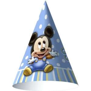 BABY MICKEY MOUSE 1ST BIRTHDAY PARTY HATS  