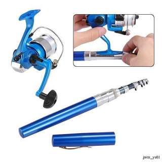Pocket Pen Fishing Rod blue Reel + Line Gift Kit 12%OFF  
