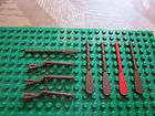 Lego Brown 4 Muskets 1 Spear and 4 Ores lot