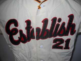 Vintage R. K. Mizuno Cotton Baseball Jersey. Sewn on letters and trim.