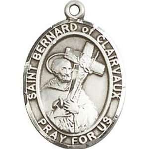  St. Bernard of Clairvaux Large Sterling Silver Medal 