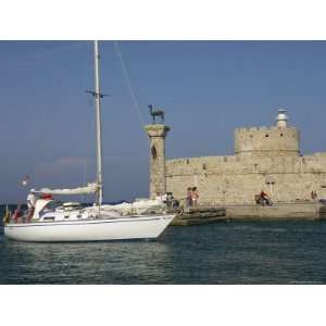 Fortress of St. Nicholas, Mandraki Harbour, Rhodes, Dodecanese Islands 