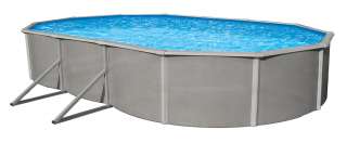BELIZE STEEL ABOVE GROUND ROUND OVAL POOL LED LHT 12 15 18 21 24 27 30 